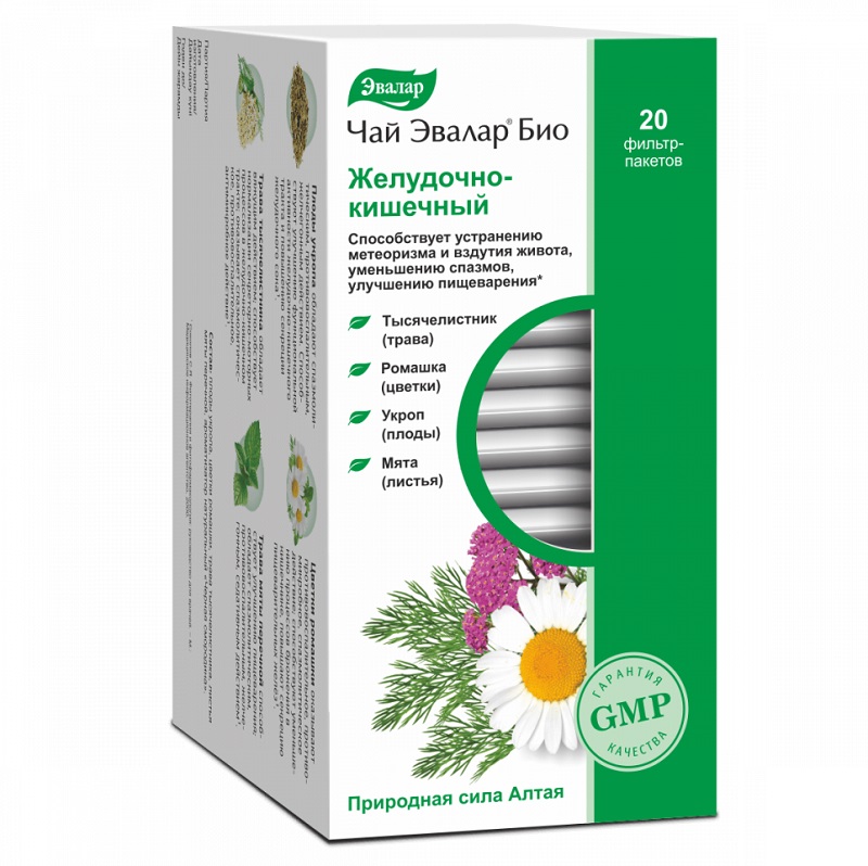Чай Эвалар БИО (БАД) (Желудочно-кишечный  ф/п 1,8 г № 20)