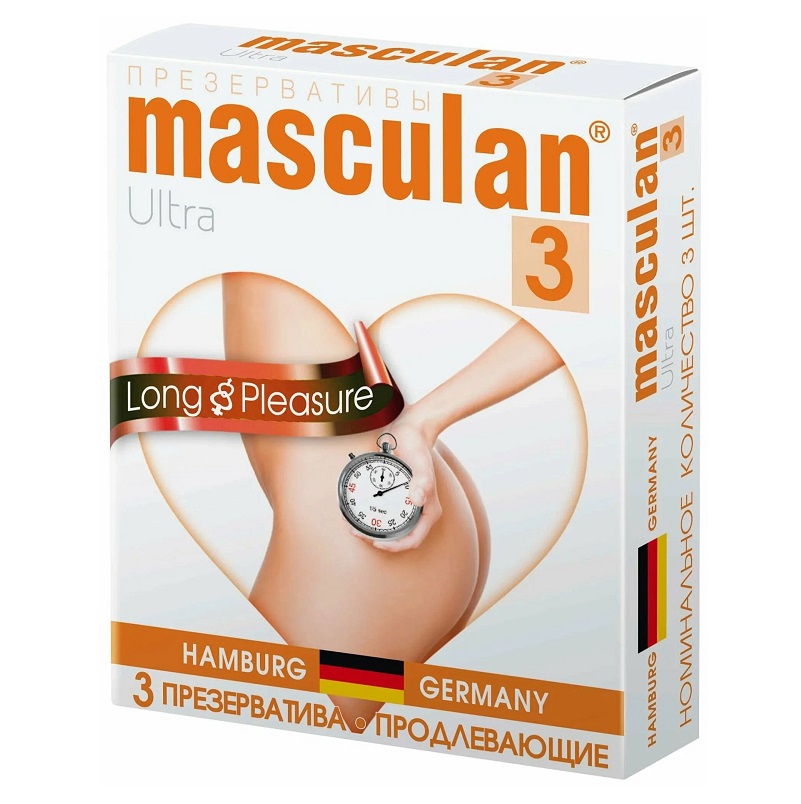 Маскулан (Masculan) Презервативы Long Pleasure (продлевающие) №3