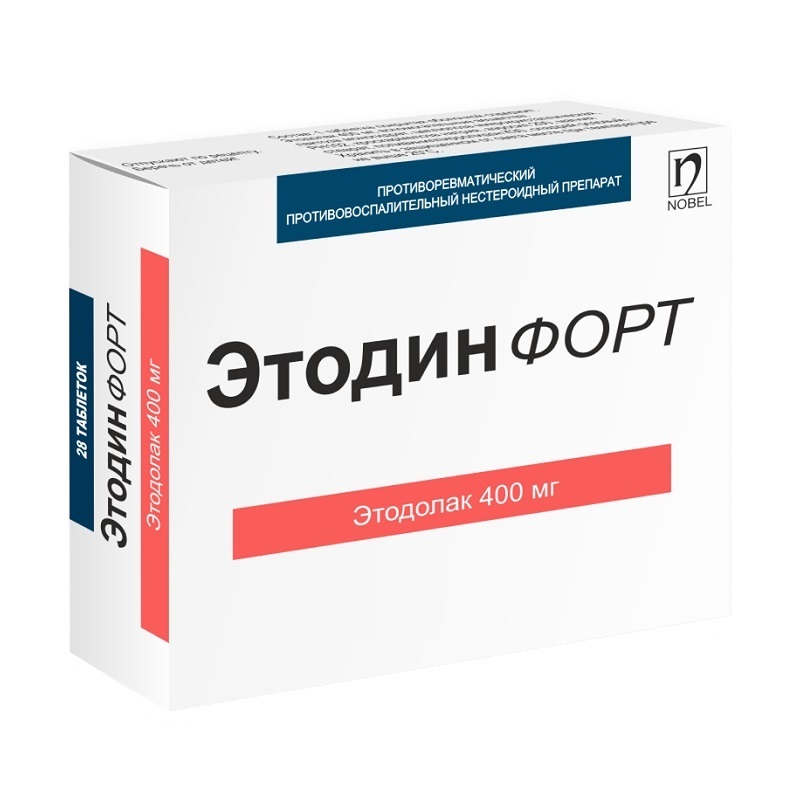 ЭТОДИН ФОРТ (таб. п/п об. 400 мг  №14х2)