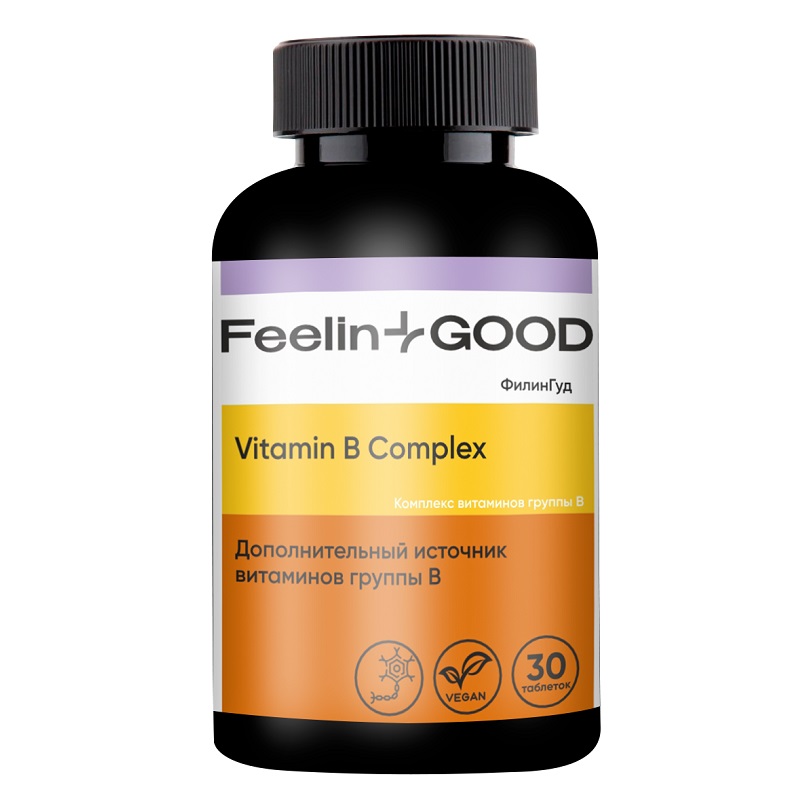 FeelinGood Комплекс витаминов группы В, 30 веганских таблеток