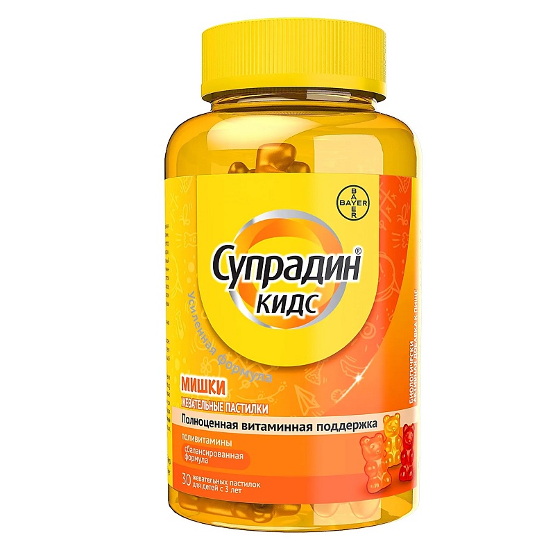 Супрадин (БАД) (кидс мишки  жев. пастилки 4 г №30)