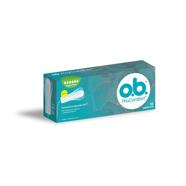 O.B. Тампоны Pro Comfort Super Plus женские гигиенические new 16 шт