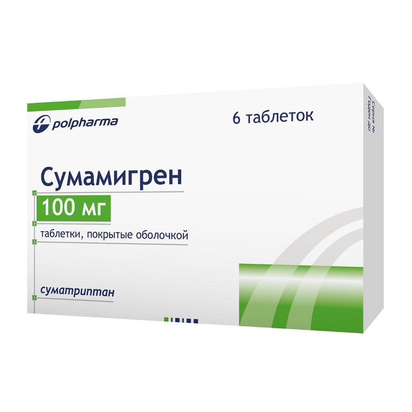 СУМАМИГРЕН (таб. п/п об. 100 мг  №6х1)