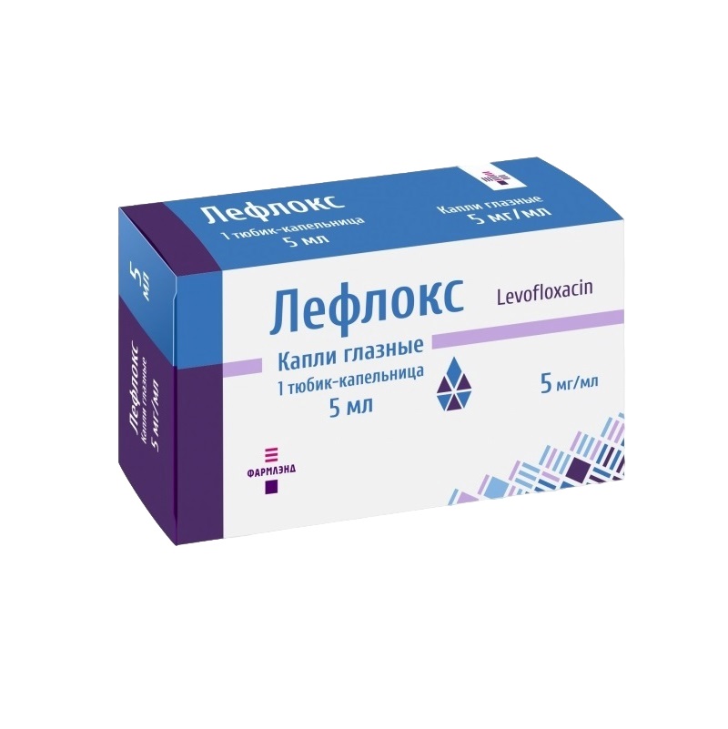 ЛЕФЛОКС (капли глазные 5 мг/мл тюб.-кап. 5 мл №1)