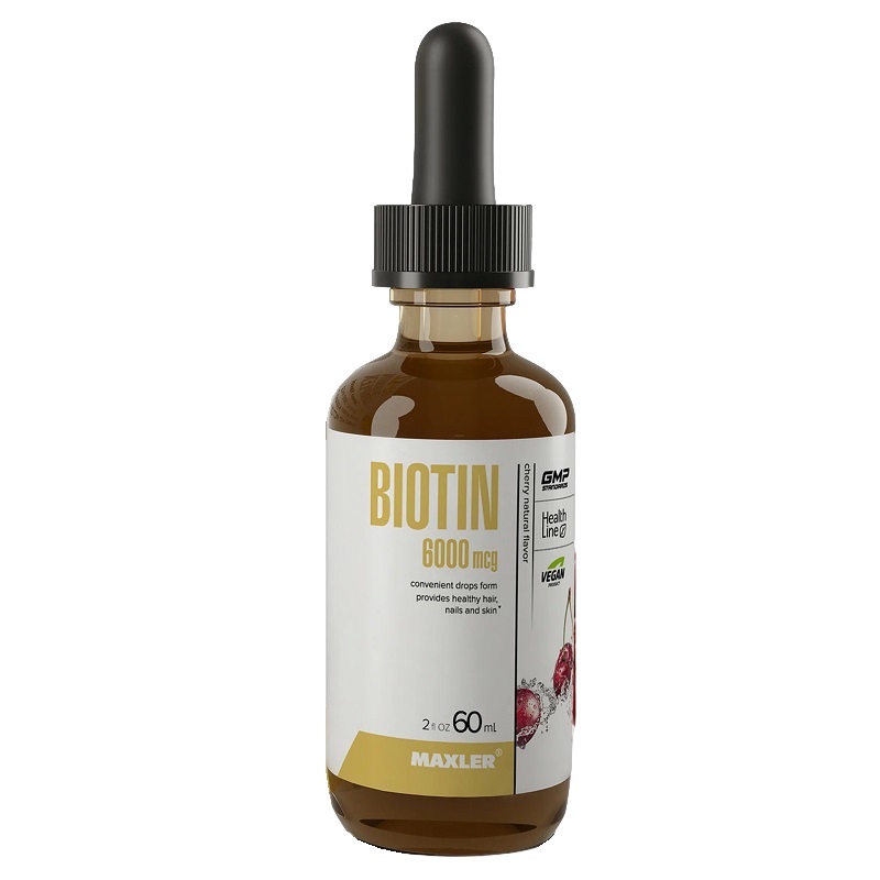 Макслер (БАД) (Биотин 6000 мкг вкус вишня жидкость 60 мл )