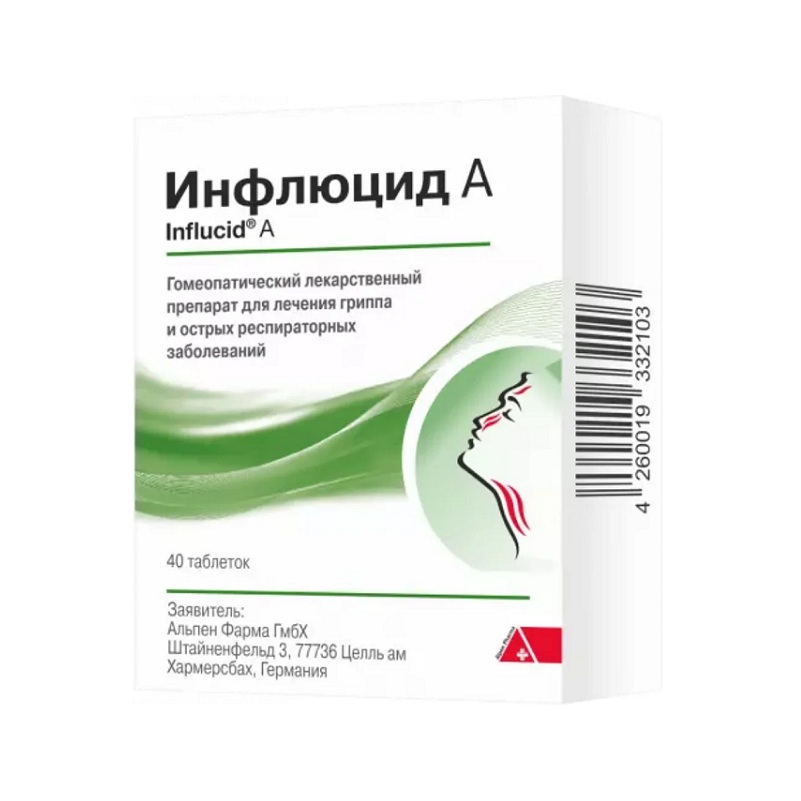 ИНФЛЮЦИД А (табл.   №20х2)
